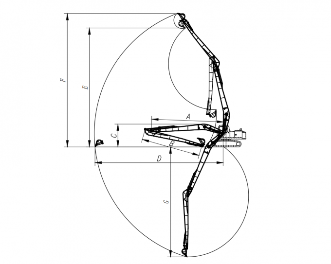 L'excavatrice Long Arm 18 mètre l'excavatrice pratique Dipper Arm Extension pour KOMATSU HITACHI HYUNDAI SANY 0