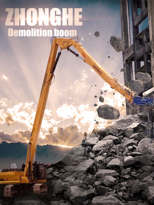 Excavatrice Long Reach Boom de démolition de Q355 Q690D pour PC300 PC360 PC400