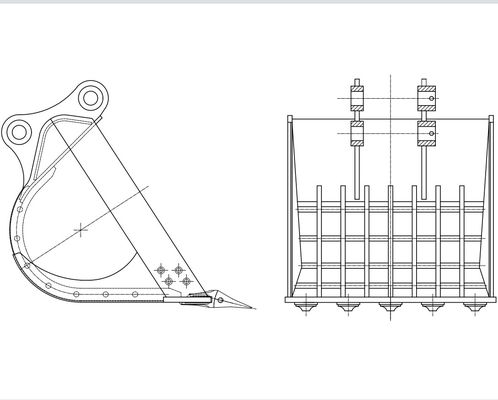 Excavatrice Skeleton Bucket, attachements de 312 PC130 de la pelle rétro 20ton des biens 12