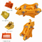 Mini Excavator Quick Coupler jaune, Pin de Digger Bucket Quick Release With
