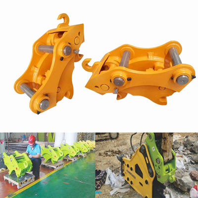 Excavateur sécurisé très efficace accouplement rapide, accrochage rapide hydraulique avec broches pour chat hitachi komatsu sanny