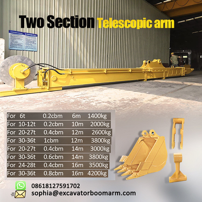 Perche télescopique d'excavatrice de CAT CAT320 14 mètres HG785 Q355B