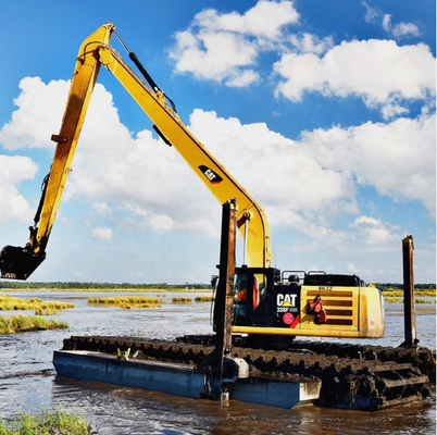 Long boom de portée de 14m pour l'utilisation d'excavatrice de CAT CAT320 au dragage de rivière