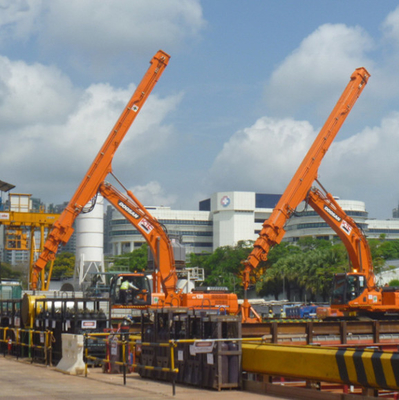 Résistant à trois sections Téléscopique Arm Boom Multiple Longueur Pour Excavator