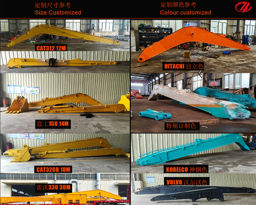 20 tonnes Q355B Excavator Long Arm Q690D Excavator Long Boom avec bras et cylindre