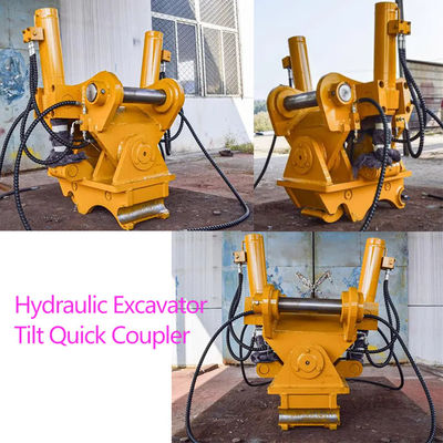 Excavateur sécurisé très efficace accouplement rapide, accrochage rapide hydraulique avec broches pour chat hitachi komatsu sanny