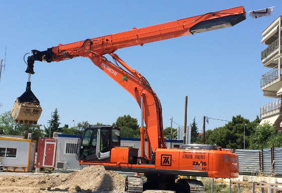 Le bleu jaune orange a adapté le bras aux besoins du client télescopique 14-16m de Dipper pour la construction