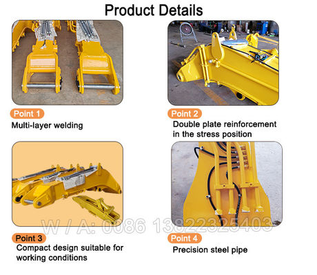 Hitachi Komatsu Excavator Tunnel Boom excavateur raccourcir le bras excavateur raccourcir le boom le bras excavateur boom et le bras creuseur boom le bras à courte portée boom