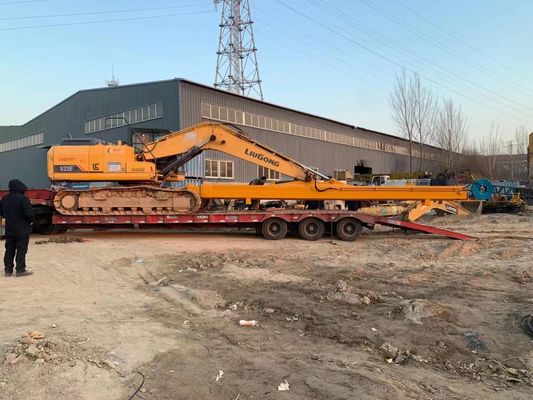 Excavateur multifonctionnel SK350 bras télescopique Deuxième étape BS700/Q690D Pipeline de sous-sol Projet d'excavation de sol en vrac 35T
