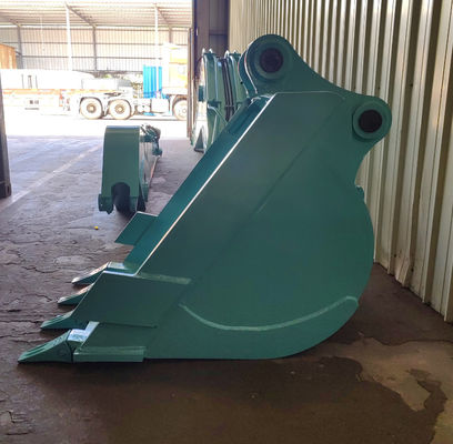 Garantit le bras de l'excavateur à longue portée avec seau et cylindre pour CAT Kobelco