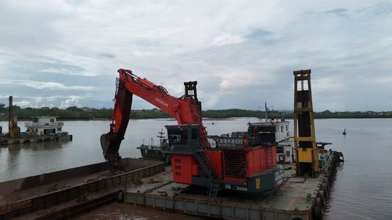 Excavateur à bras long avec seau et cylindre pour CAT KOBELCO Hitachi