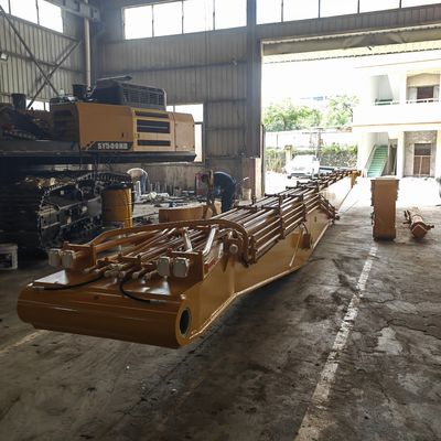 Machine de battage de pieux montée sur excavatrice avec composants principaux de la flèche de battage de pieux, roulement