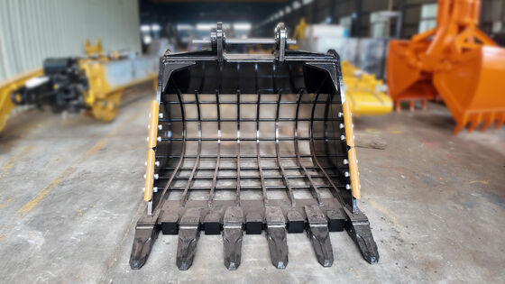 Godet cribleur pour excavatrice robuste, godet squelette à vendre