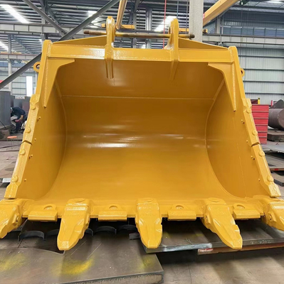 Godet de roche personnalisable pour excavatrice, godet de mine robuste pour roche, avec dents pour chargeuse-pelleteuse et construction