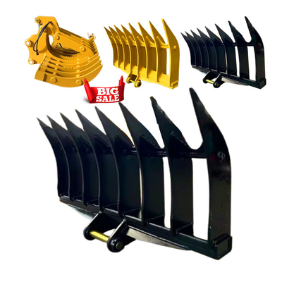L'excavatrice Rake Bucket, NM400 de grattoir de Q355B balayent le râteau pour l'excavatrice PC360 ZX300 CAT330
