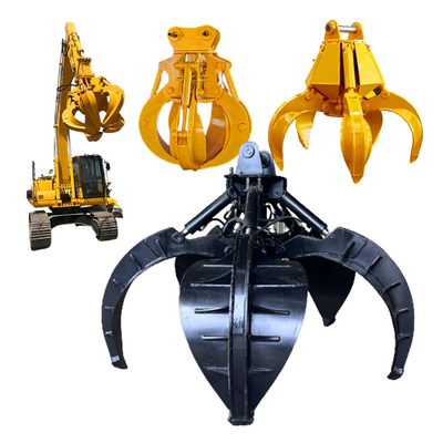 Grippage hydraulique de roche de 5 doigts pour 20-24 Ton Excavators, 1 CBM, 1200 KILOGRAMMES
