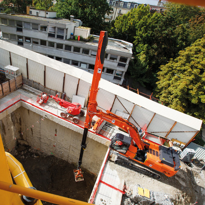 Bras télescopique de Long Boom Clamshell de l'excavatrice PC360 pour Hitachi CAT Volvo