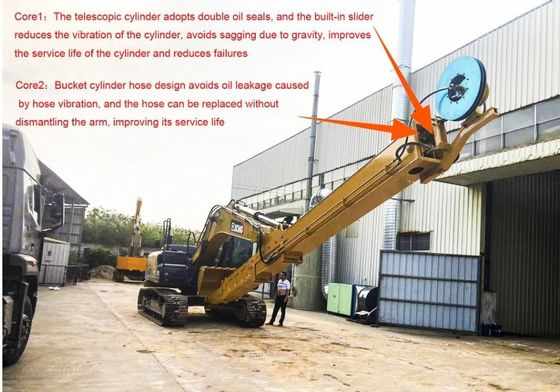 20T bras durable de l'excavatrice 14M Telescopic Boom Telescopic pour le chat de ZX200 HITACHI